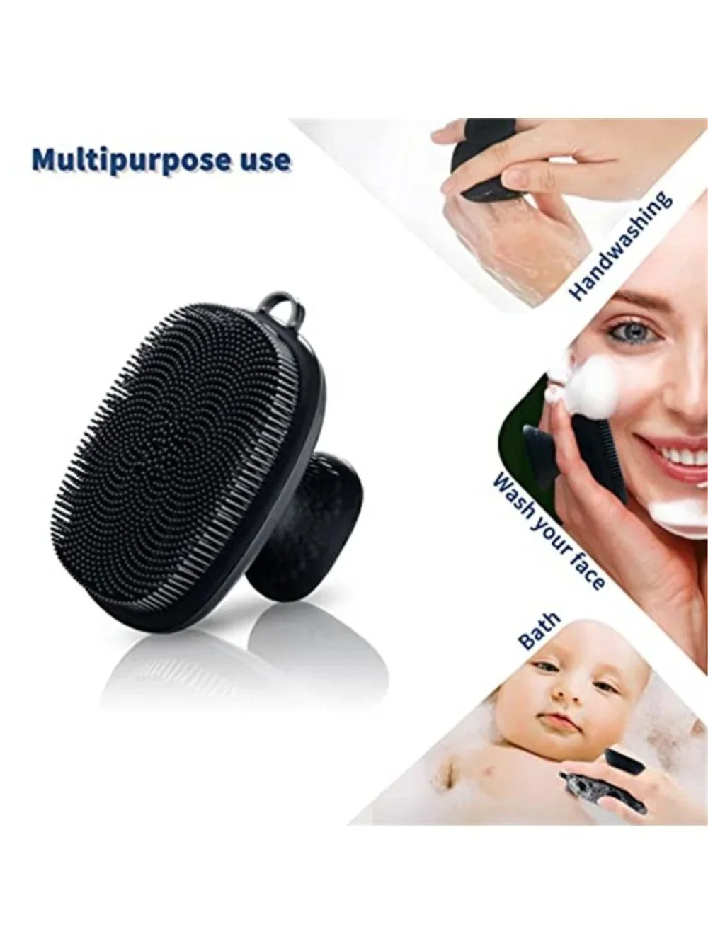 Face Scrubber, Silicone Face Scrubber for Men Facial Cleansing Brush Silicone